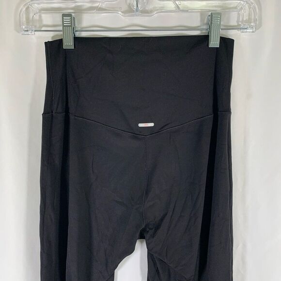 Aerie Leggings Women's Medium Solid Black Pull On Stretchy High Rise - Picture 6 of 7